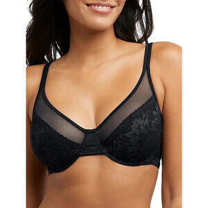 Bali One Smooth U Lace Minimizer Underwire Bra B3386 In Black Size 36D